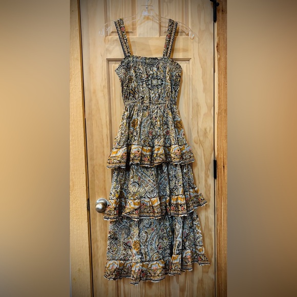 NWT Cleobella ‘Rosalie’ Tiered Midi Dress in Kaleidoscope Sz XS - Picture 12 of 16